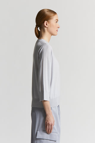 Cashmere and silk jumper with 3/4 sleeves