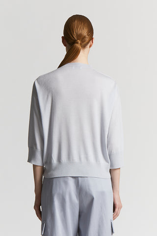 Cashmere and silk jumper with 3/4 sleeves