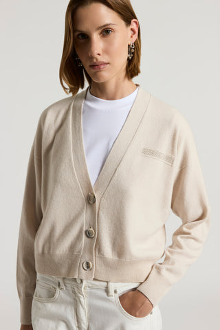 Cashmere, silk and wool cardigan