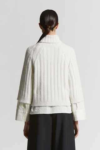 Alpaca-yarn jumper with cashmere, silk and wool