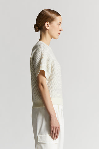 Lurex and blown alpaca jumper