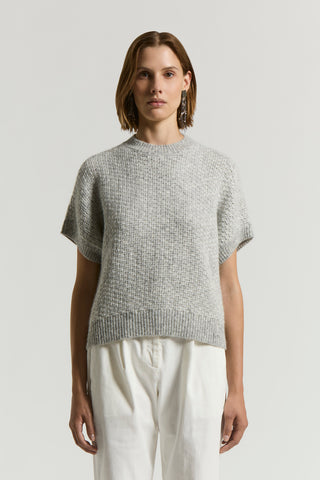 Lurex and blown alpaca jumper