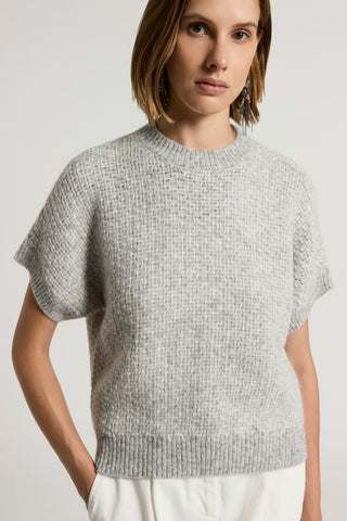 Lurex and blown alpaca jumper