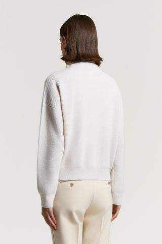 Cardigan en laine, soie et cachemire