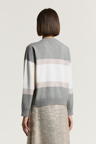 Pull en laine, soie, cachemire et Lurex