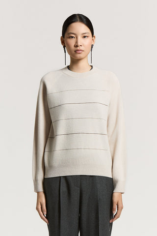 Pull en laine, soie et cachemire