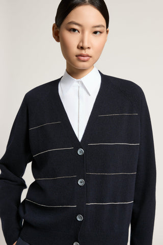 Wool, silk and cashmere cardigan