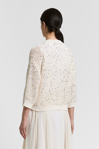 Jersey de tricot de algodón con lentejuelas Paxi
