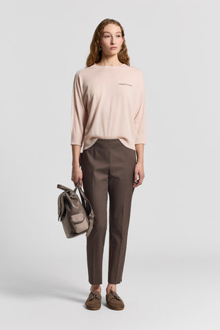 Viscose cotton cigarette trousers