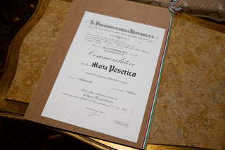 Maria Peserico is awarded the Order of Merit of the Italian Republic