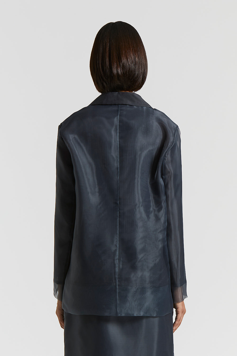 Single-breasted blazer in silk, cotton and organza | Peserico