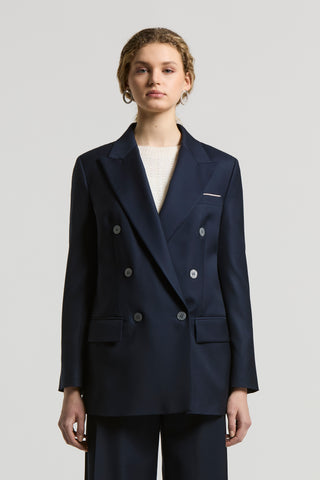 Pure wool twill blazer