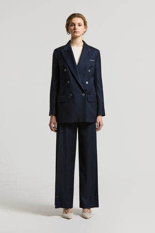 Pure wool twill blazer