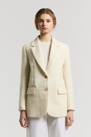 Mohair wool and silk blazer