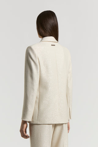 Micro-sequinned wool blazer