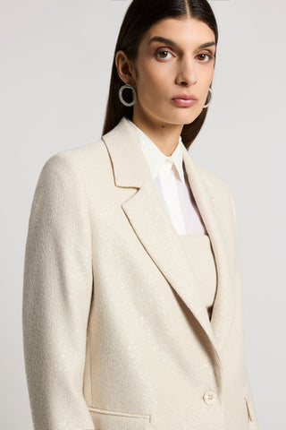 Micro-sequinned wool blazer