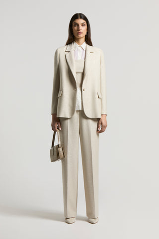 Micro-sequinned wool blazer