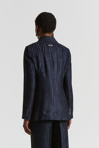 Fluid viscose corduroy blazer