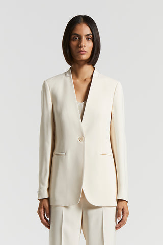 Single-breasted blazer in viscose cady