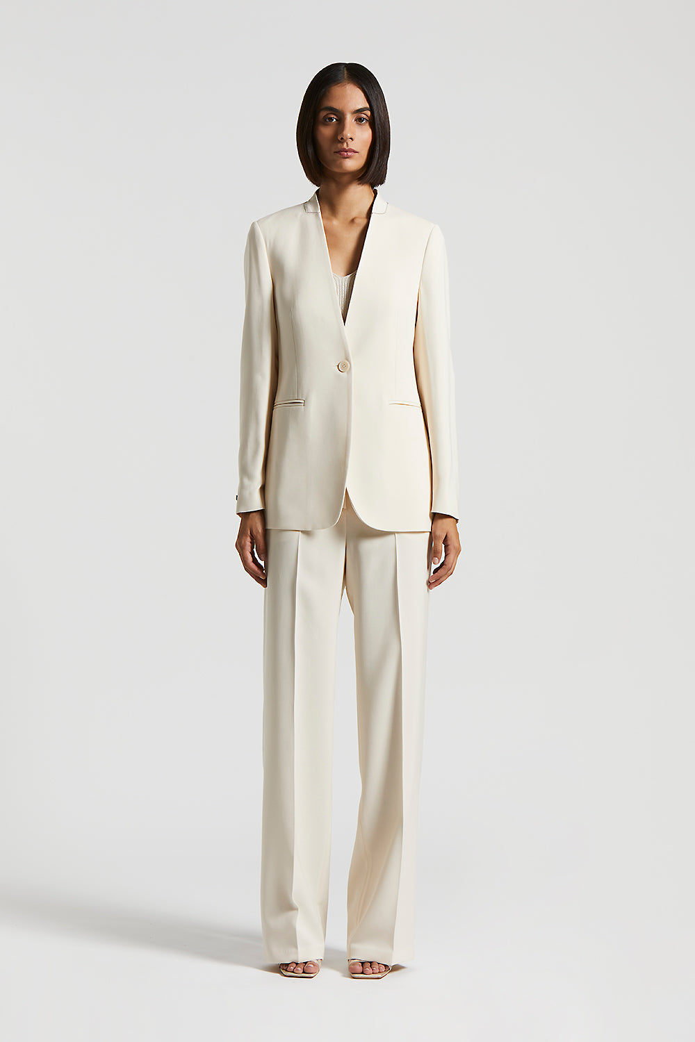 Single-breasted blazer in viscose cady | Peserico