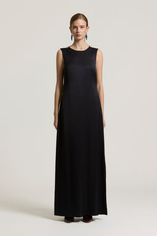 Long viscose satin dress 2 / 3