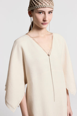 Lightweight pure linen canvas dress