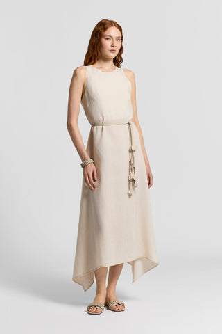Lightweight pure linen canvas dress