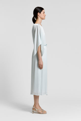 Fließendes Kleid aus Crêpe-de-Chine-Satin