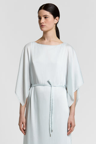 Fließendes Kleid aus Crêpe-de-Chine-Satin