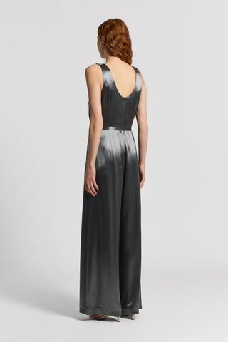 Shiny satin jumpsuit