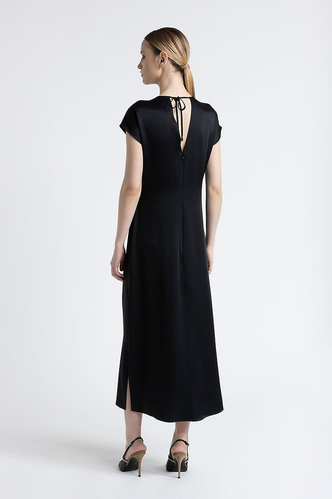 Round neck midi dress  