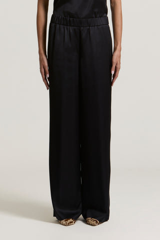 Viscose satin palazzo trousers 1 / 3