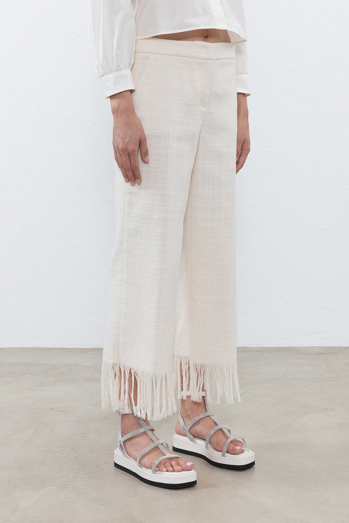 Raw linen trousers  