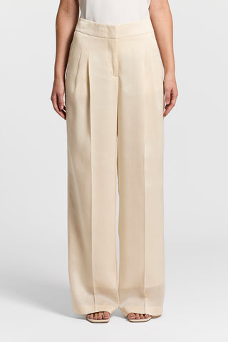Silk linen palazzo trousers