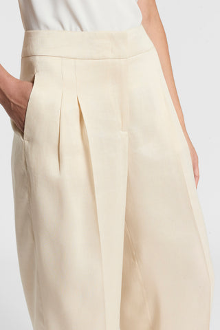 Silk linen palazzo trousers