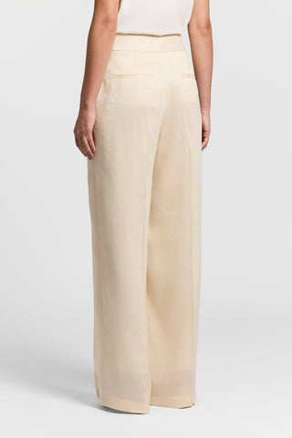 Silk linen palazzo trousers