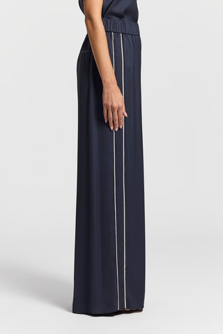 Viscose satin trousers