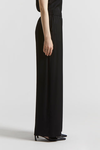 Viscose satin palazzo trousers