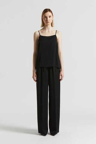 Viscose satin palazzo trousers