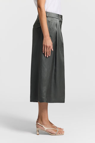 Satin and linen trousers