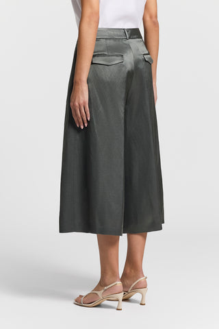 Satin and linen trousers