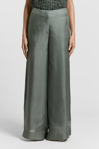 Silk gazar trousers