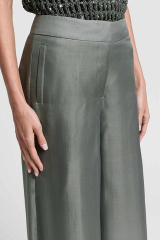 Silk gazar trousers