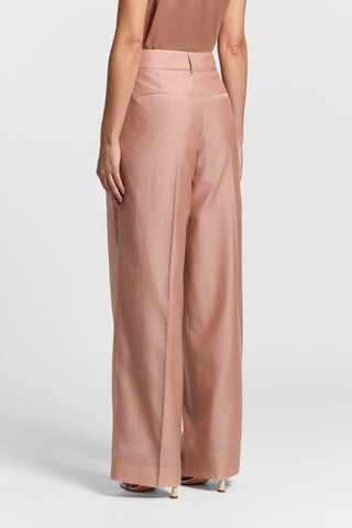Matte silk and cotton organza trousers