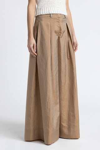 Light silk blend wide leg trousers  