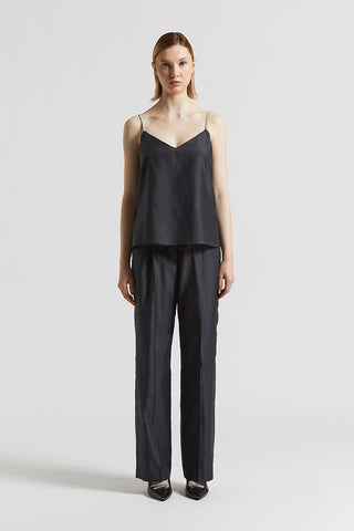 Silk and cotton organza trousers