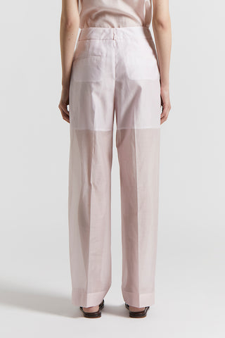 Organza palazzo trousers with darts