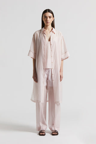 Organza palazzo trousers with darts