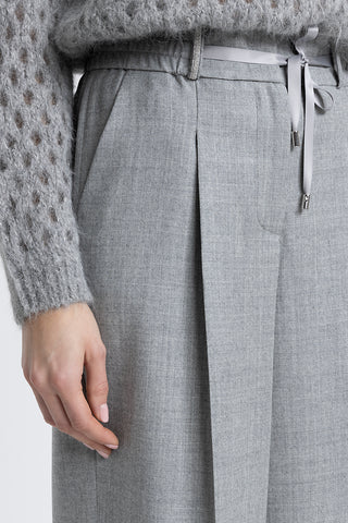 Lurex wool palazzo trousers  