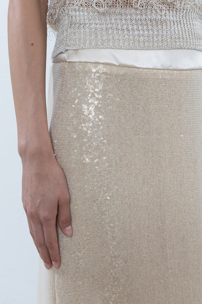 Tulle and sequins midi skirt  